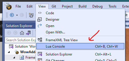 AddOn Studio 2022 for WoW - Features Lua Console Menu - 220412.0.png